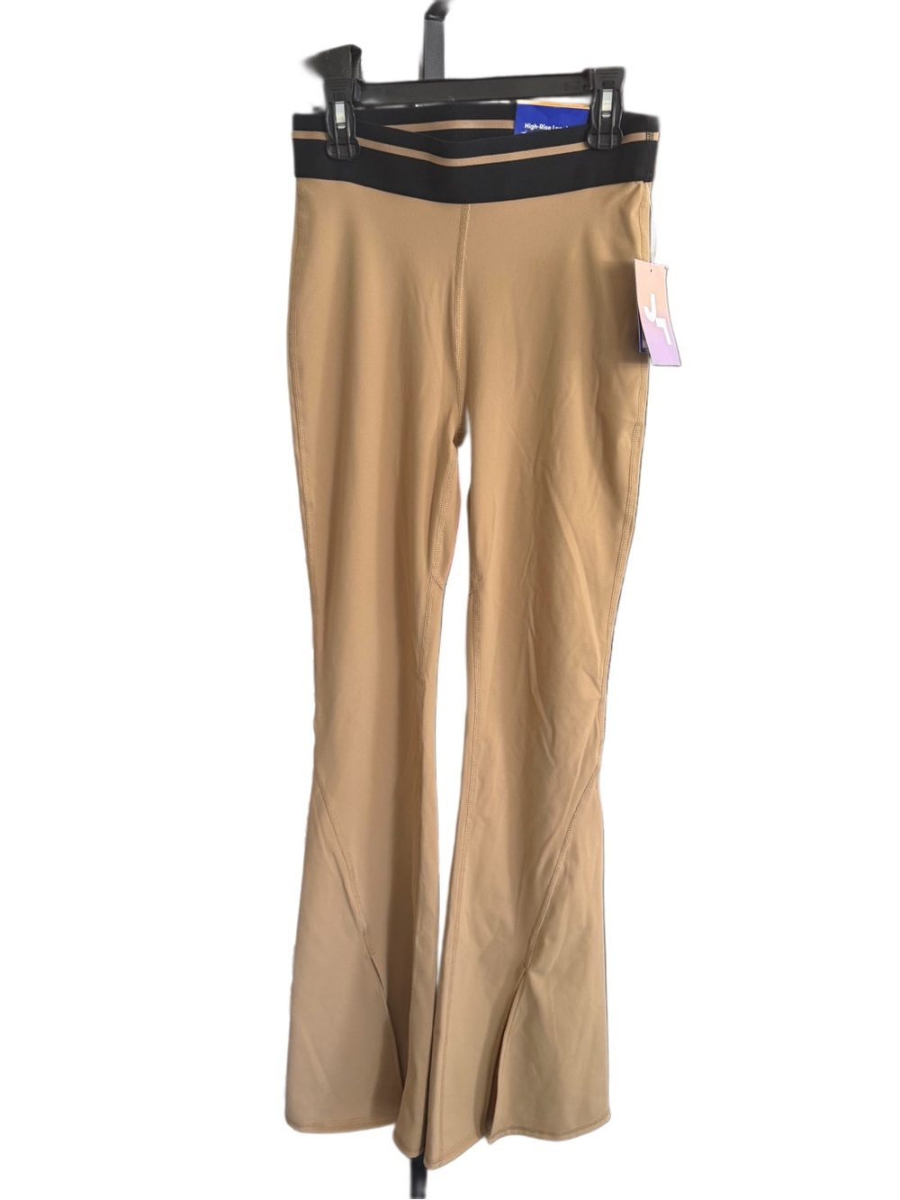 JoyLab Camel High Waist Flared Leg Front Slit Elastic Waist Leggings Small